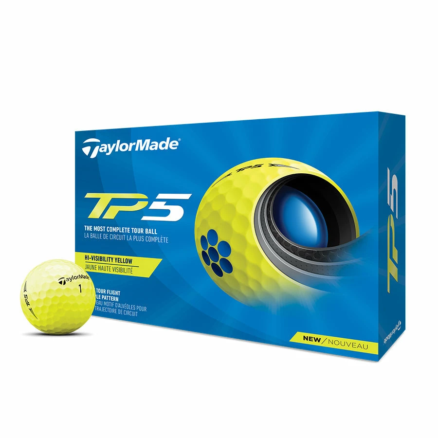 Taylormade TP5 Yellow Golf Balls 1 Dozen 3 Taylormade TP5 Yellow Golf Balls 1 Dozen