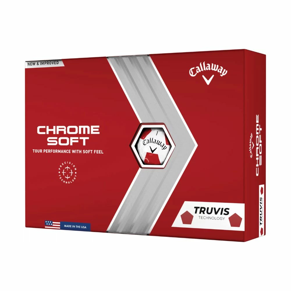 Callaway Chrome Soft Truvis Red Golf Balls 2022 (1 Dozen) 3 Callaway Chrome Soft Truvis Red Golf Balls 2022 (1 Dozen)