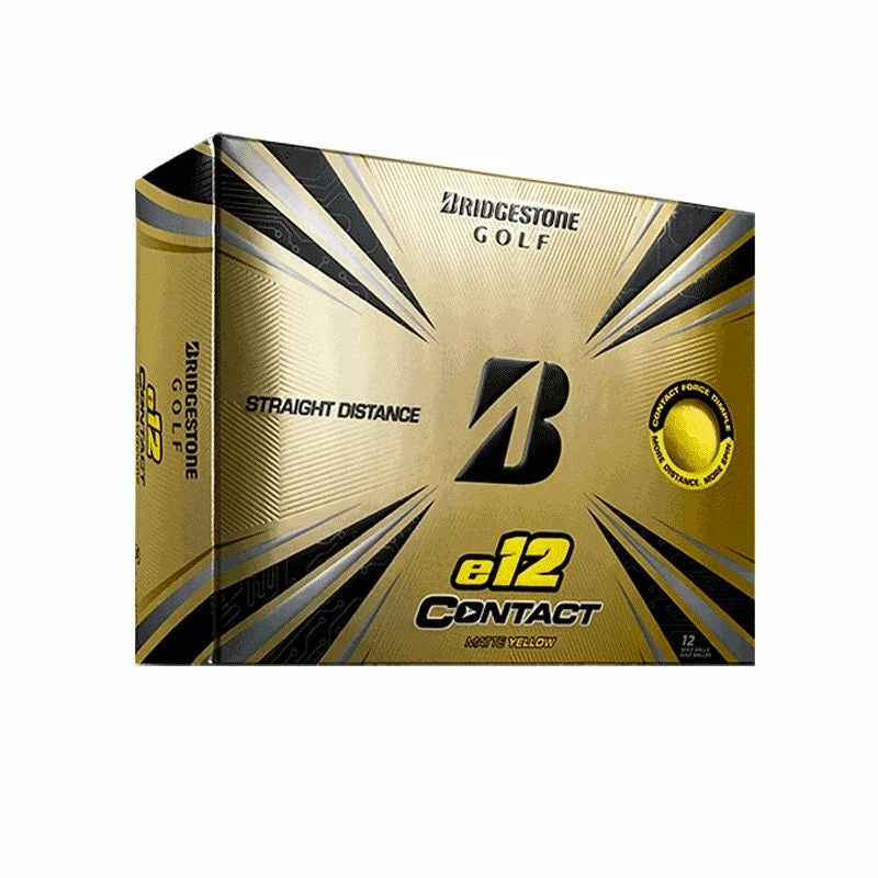 Bridgestone E12 CONTACT Matte Yellow Golf Balls (1 Dozen) 3 Bridgestone E12 CONTACT Matte Yellow Golf Balls (1 Dozen)