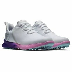 FootJoy Women's FJ Fuel Sport Golf Shoes 90547 - White/Purple -Golf Balls Sales fj 90547 04