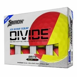 Srixon Q Star Tour Divide Golf Balls 1 Dozen - Brite Red/Yellow