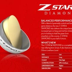 Srixon Z Diamond Pure White Golf Balls (1 Dozen) -Golf Balls Sales z 20star 20diamon 20performance 20chart
